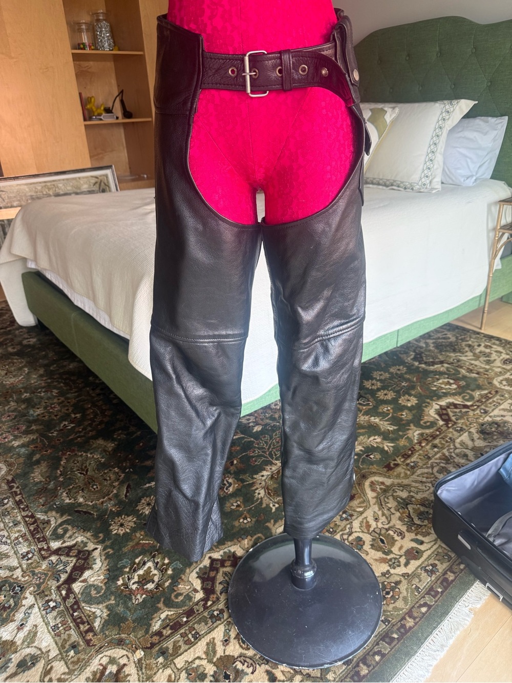Black Leather Women’s Chaps